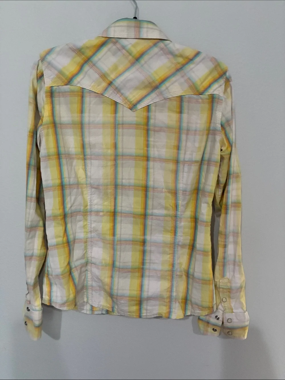 True Religion Yellow Plaid Long-Sleeve Button-Down Shirt